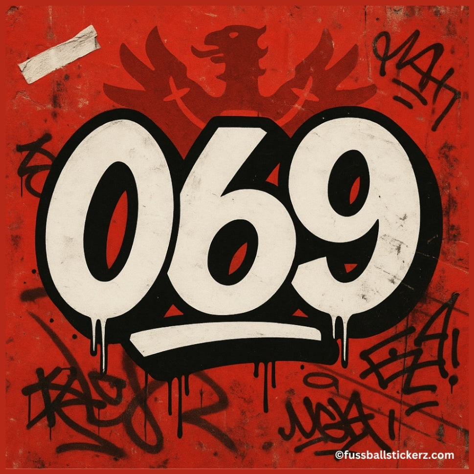 "069" 10 - 500 Sticker (Premium-Qualität) 8x8cm