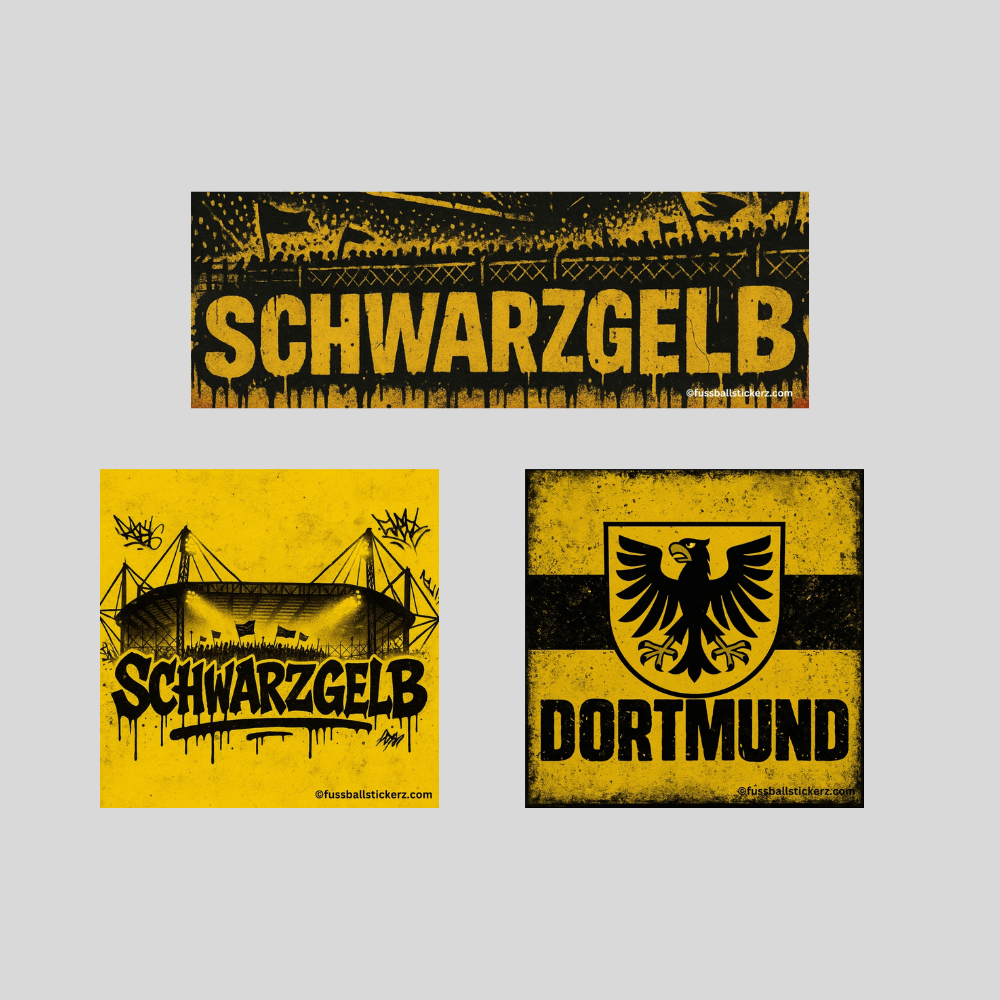 3er Dortmund Stickerpaket - ALLE Motive