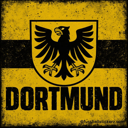 "Dortmund" mit Adler 10 - 500 Sticker (Premium-Qualität) 8x8cm